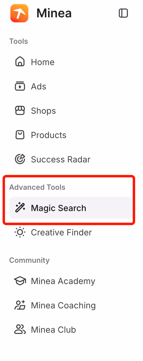 Magic Search Minea App