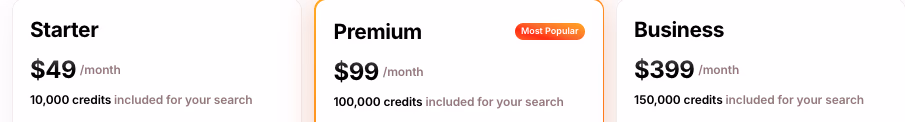 Pricing Plans Starter Premium Business