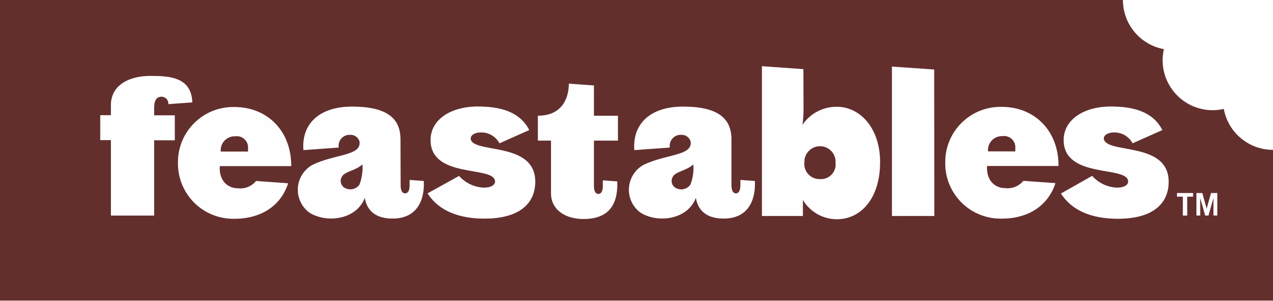 Feastables Logo White On Brown