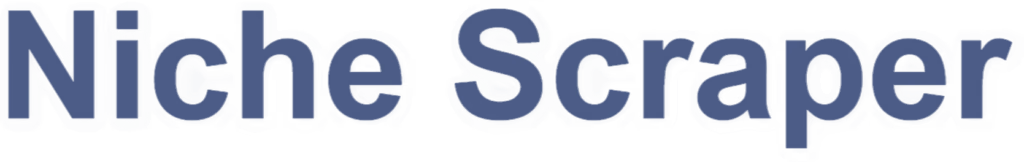 Niche Scraper Text Dark Blue