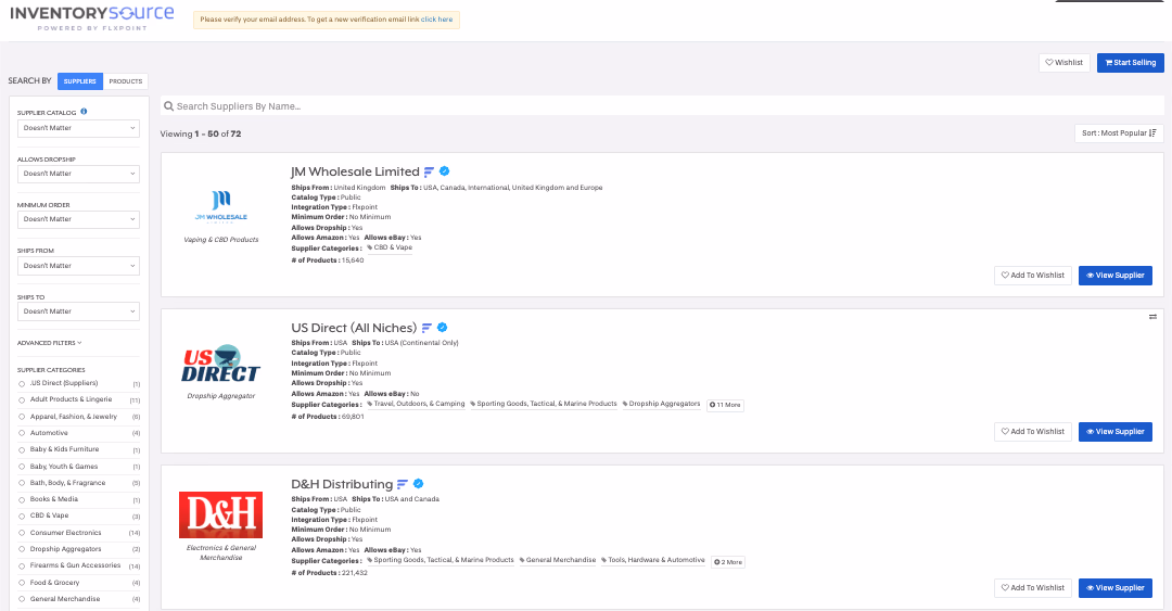 Inventorysource Supplier Directory Listings