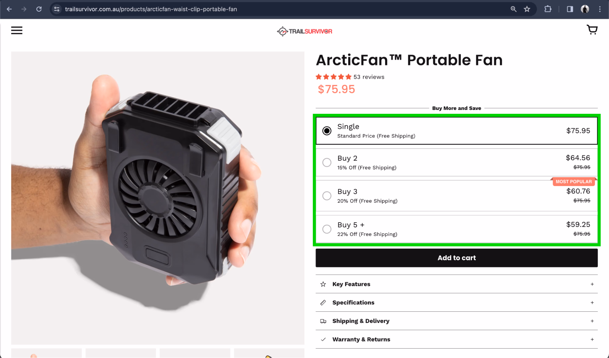 Portable Fan Held In Hand