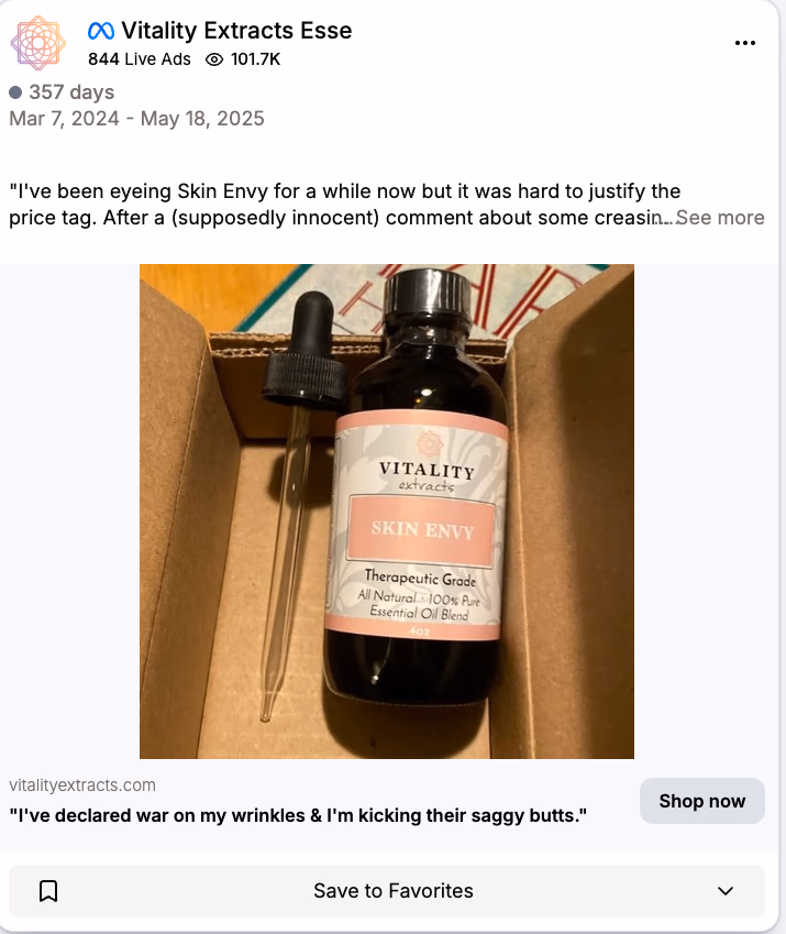 Skin Envy Oil Bottle