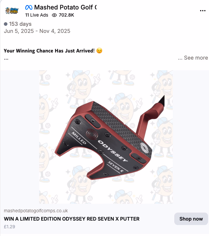 Red Odyssey Golf Putter