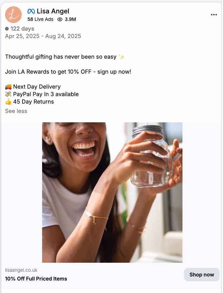 Woman Wearing Bracelet Smiling Jar