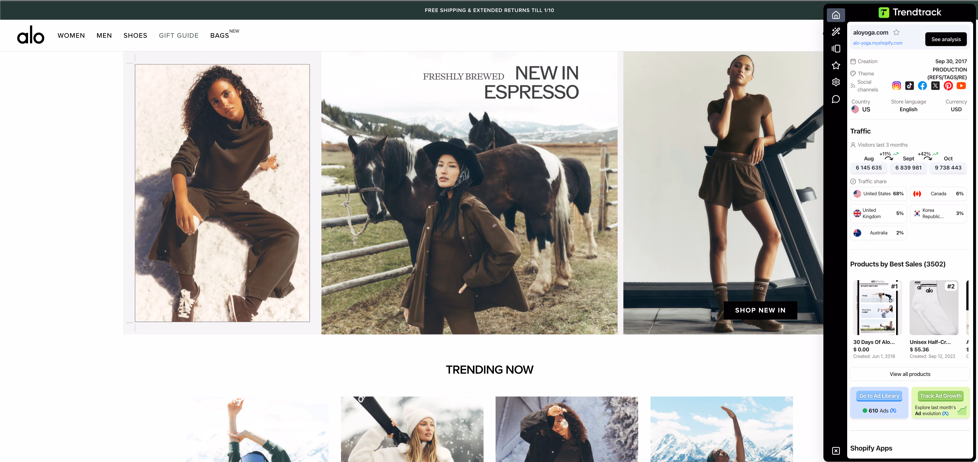 Alo Yoga Website Trending Now