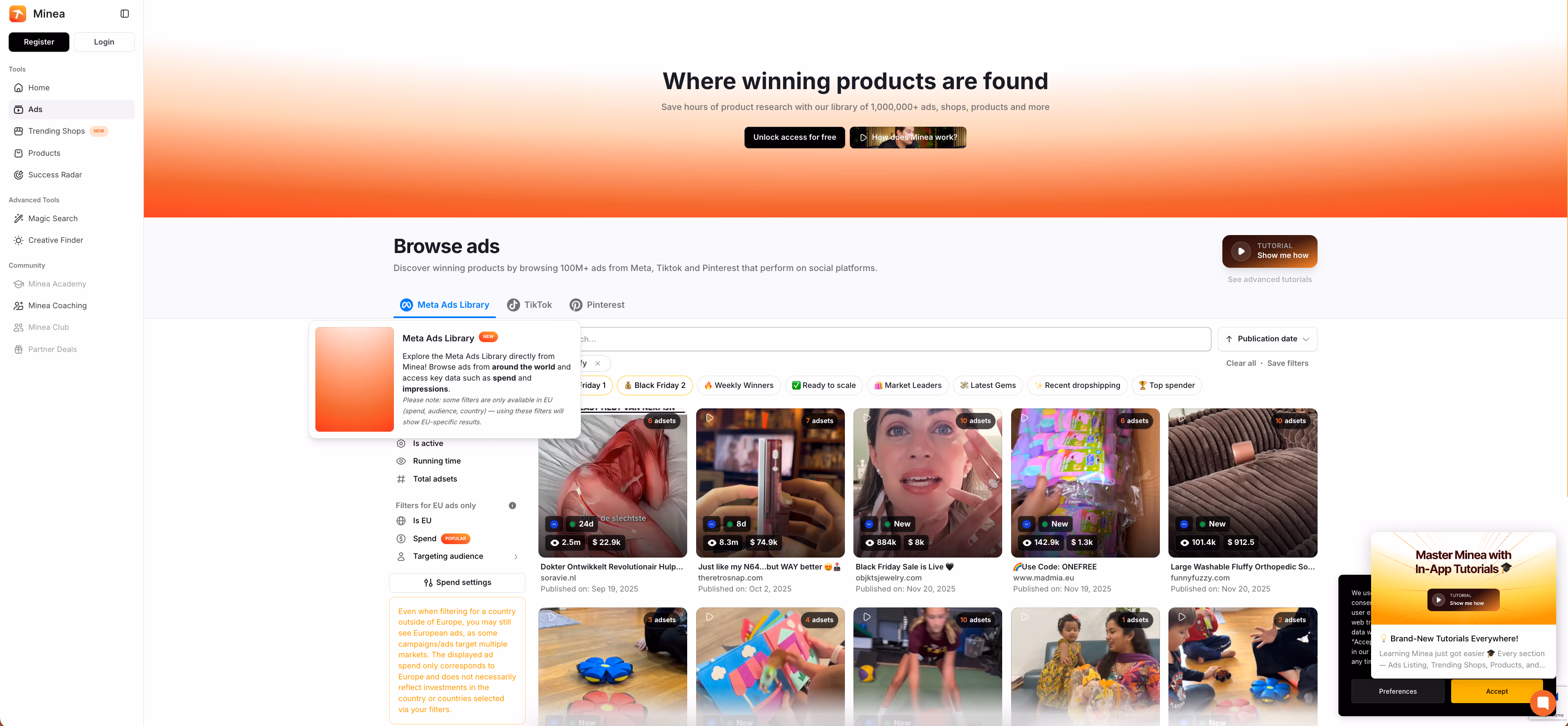 Ads Library Search Example