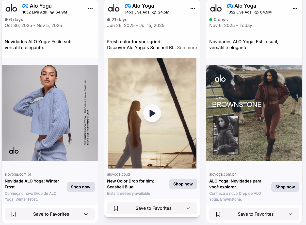 Alo Yoga Product Ads