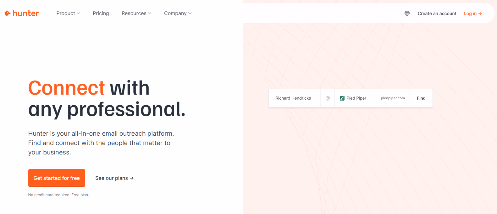 hunter io website homepage