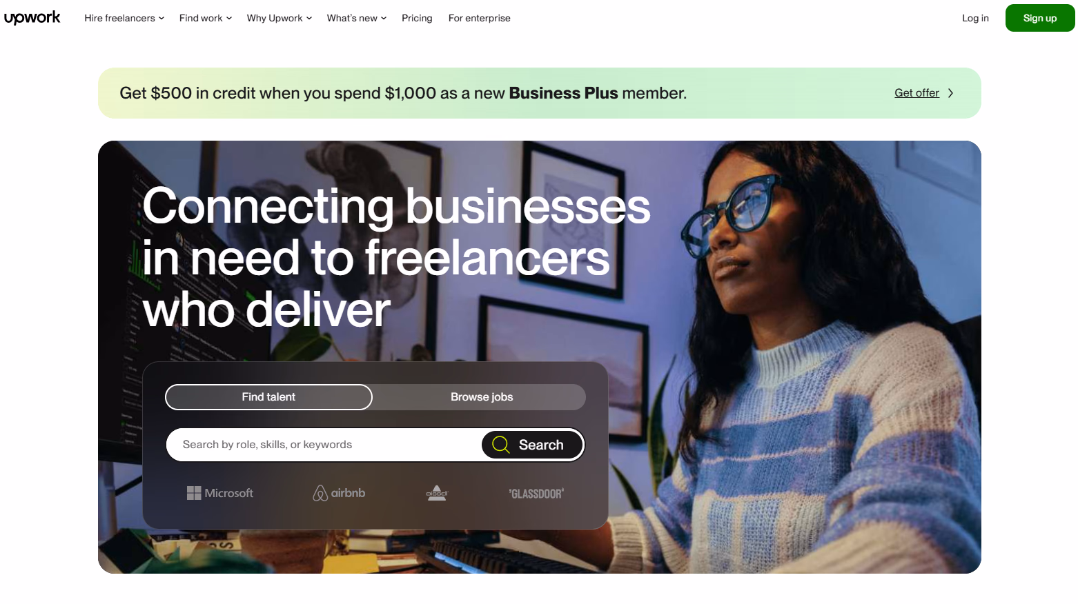upwork website screenshot
