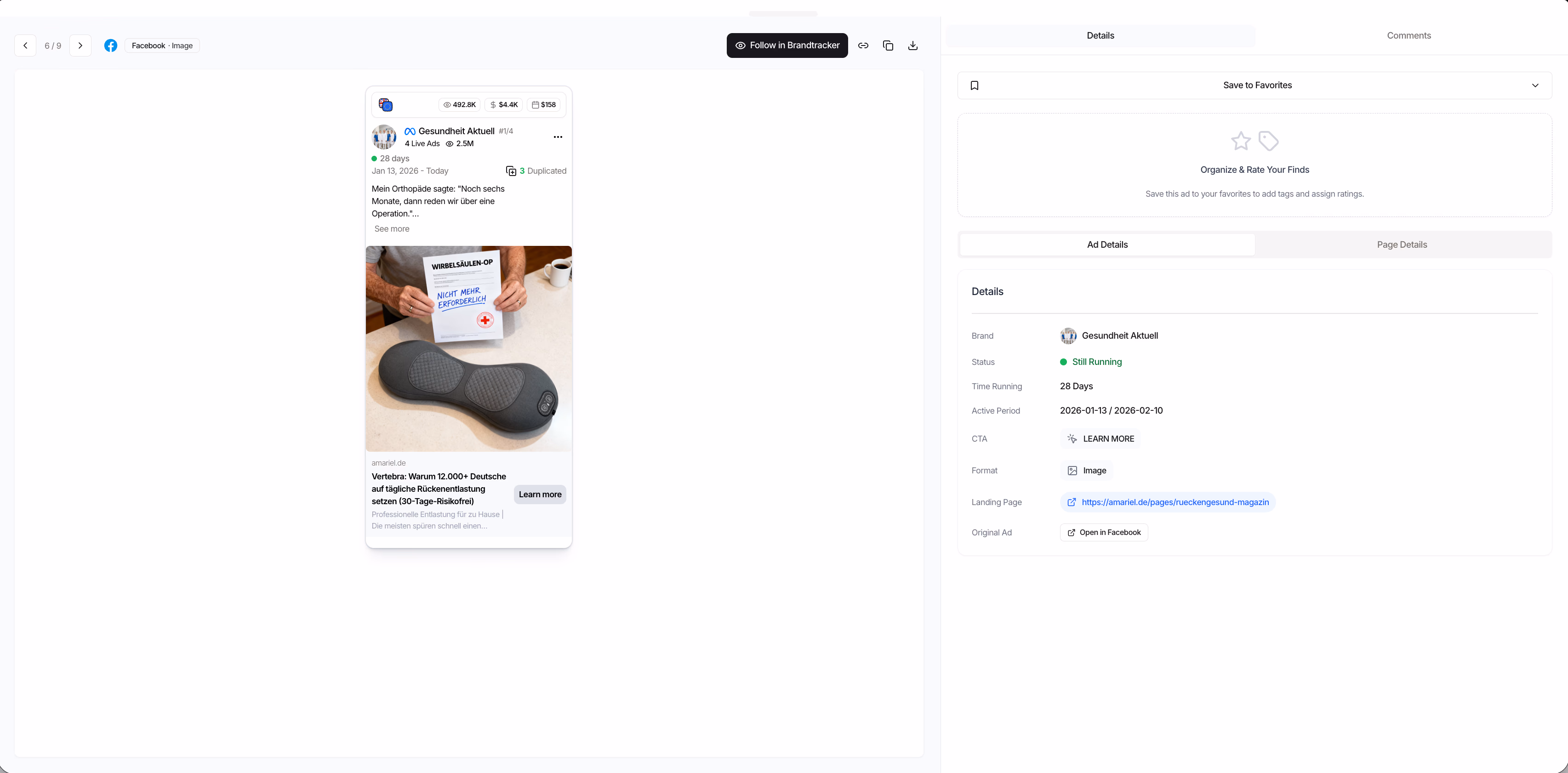 facebook ad for amariel
