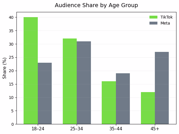 audience share by age group