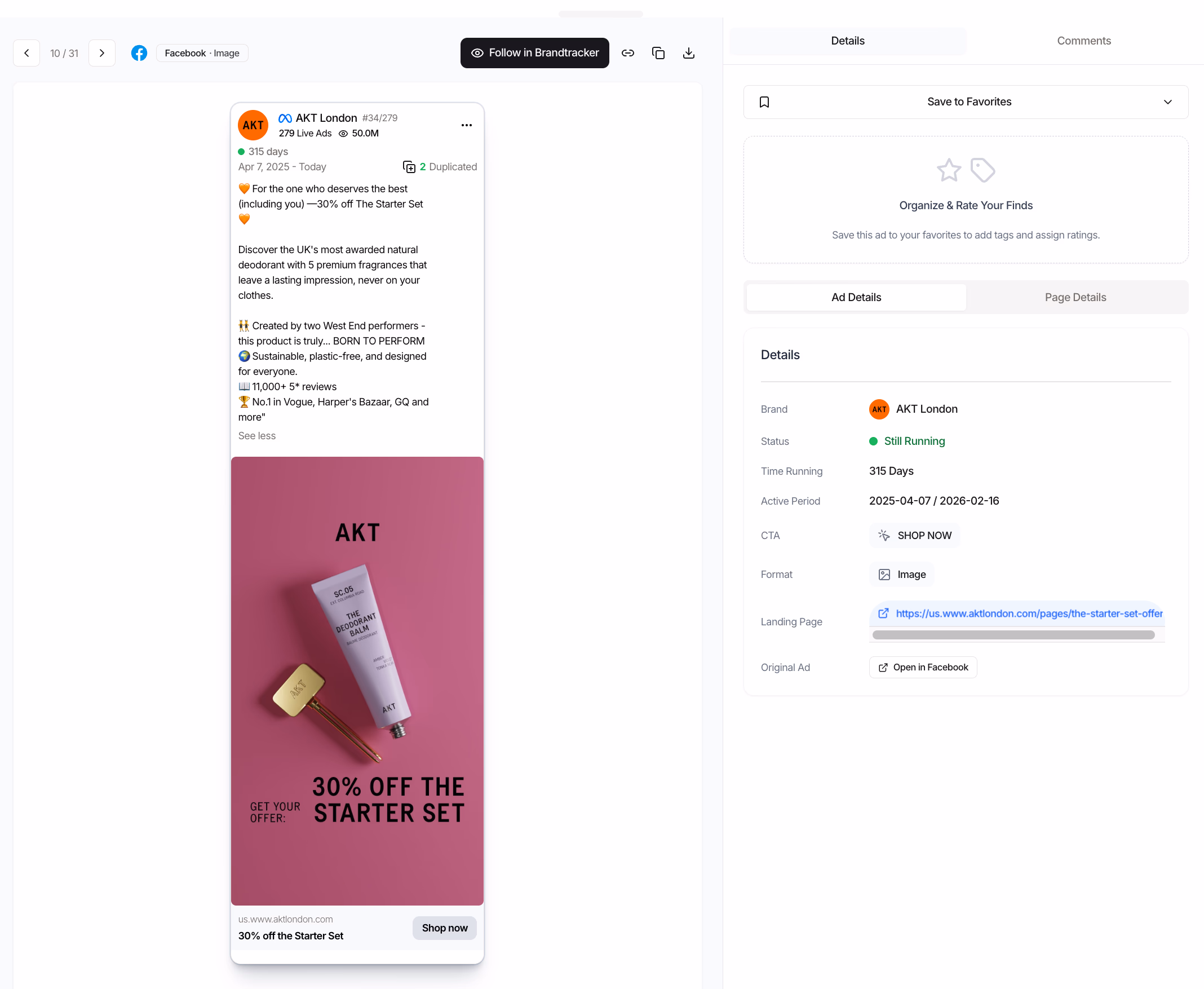 akt london deodorant product ad