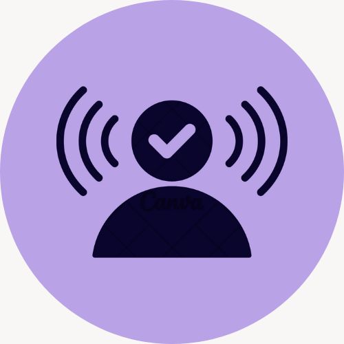 Graphic of a person listening