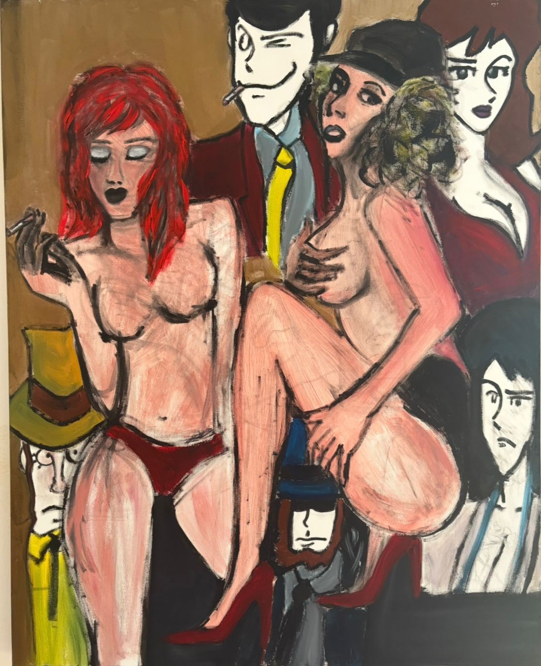 Acrylic on canvas, graphite, unique piece, 80 x 100 cm