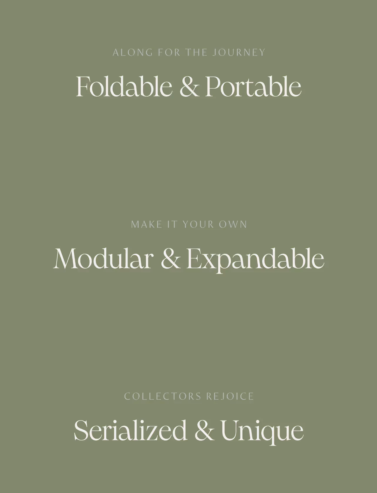 Adjectives graphic describing Tabletop Table for website design