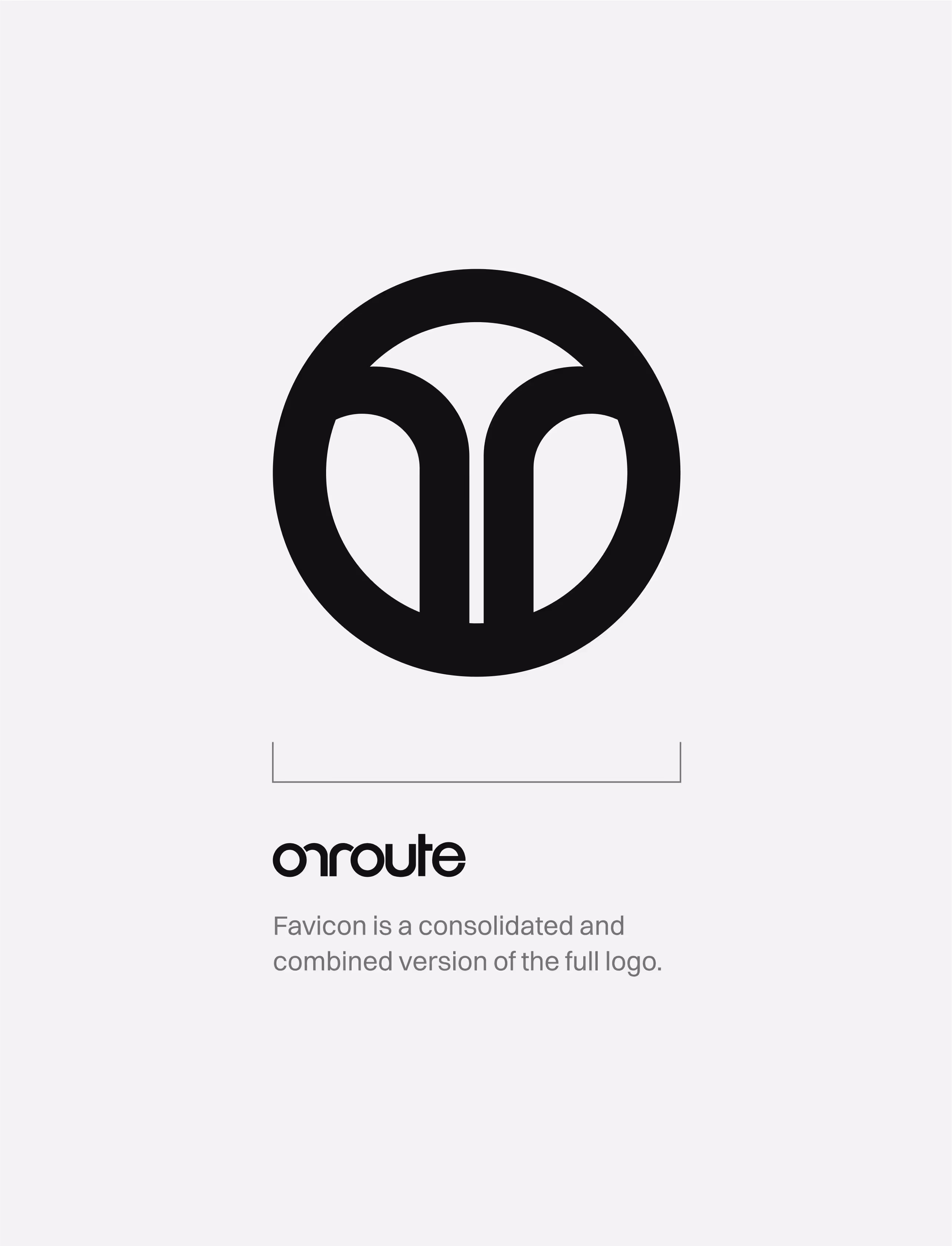 Software logo favicon breakdown for Onroute brand identity