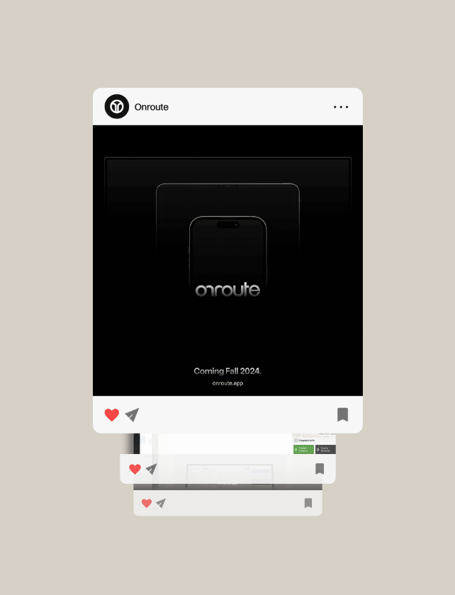 Social media graphic designs for transportation software