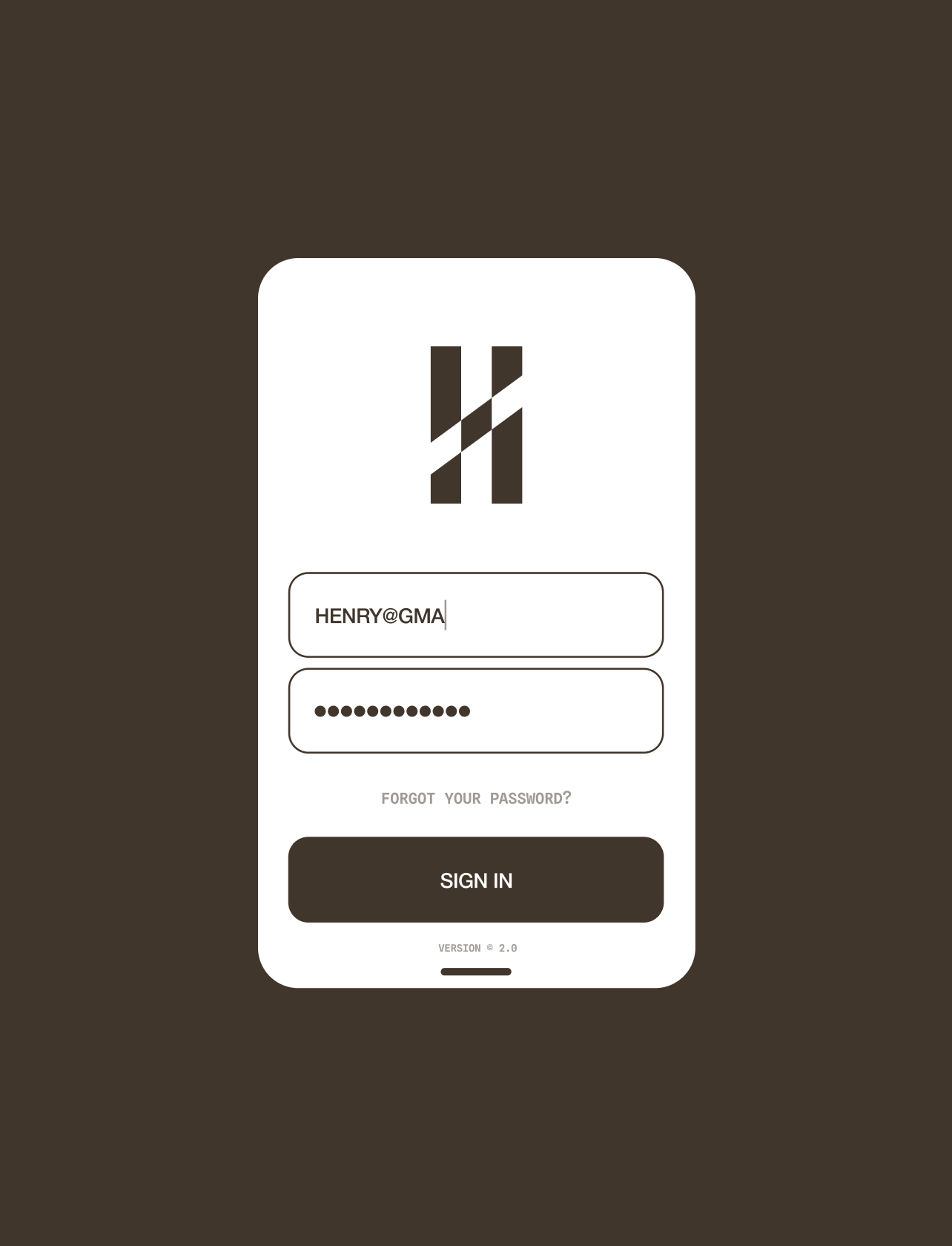 UI login screen for Rayle high speed train app