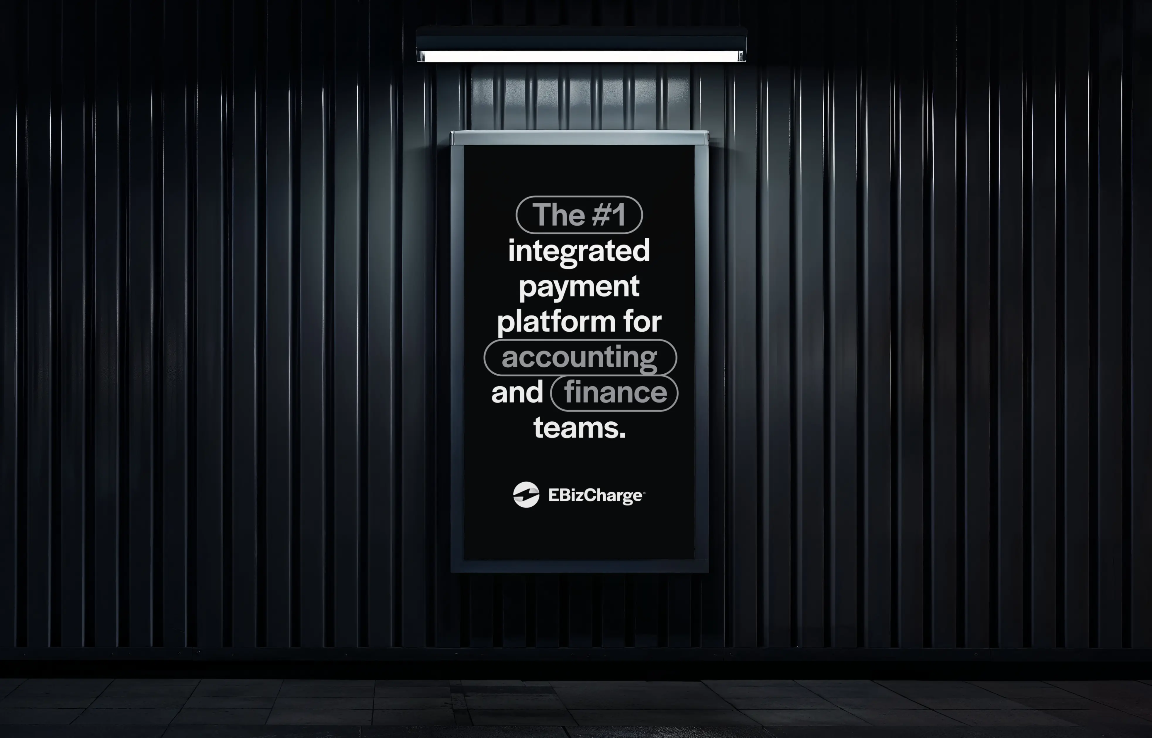 Finance billboard design for EBizCharge embedded payment software
