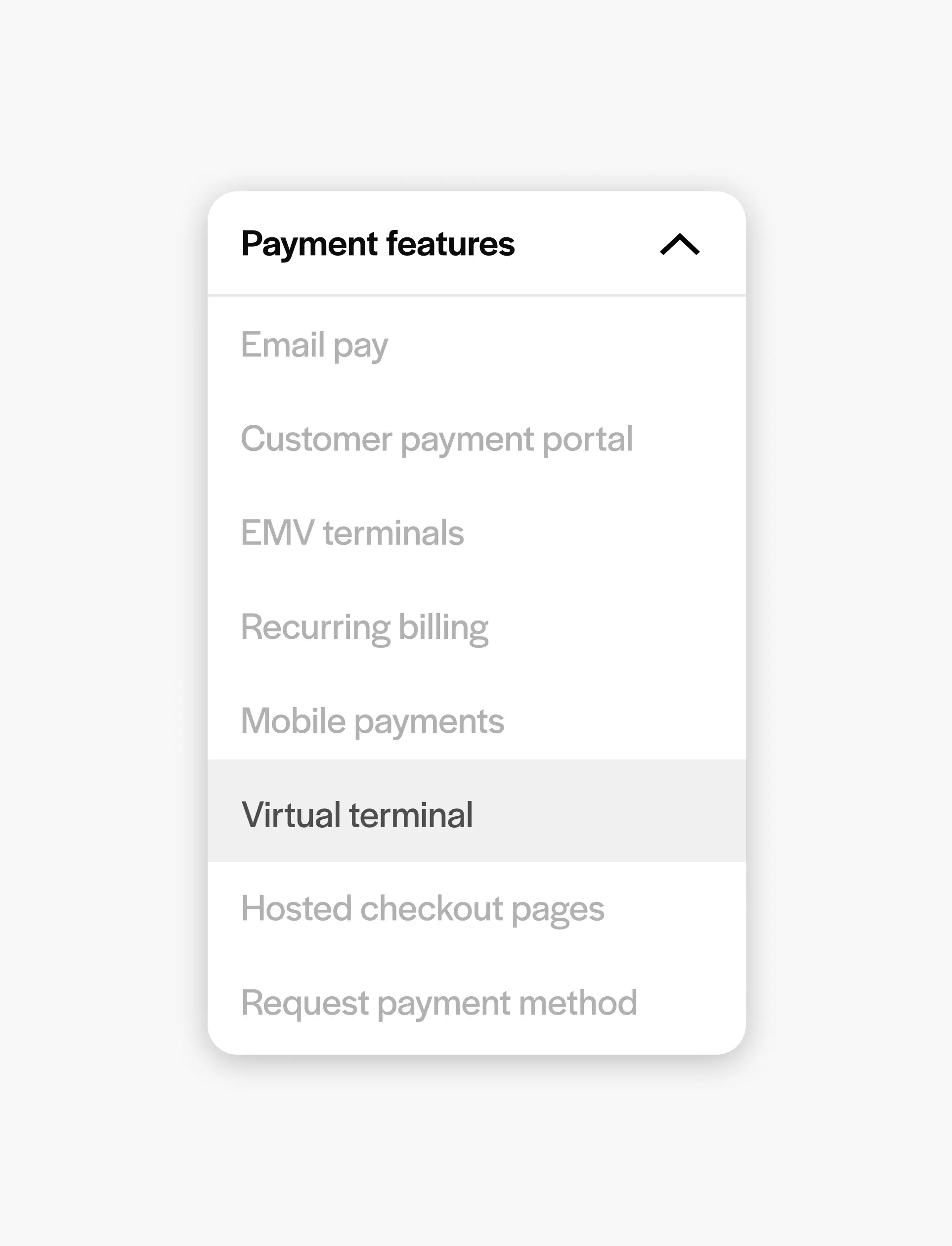 Payment features website graphic for EBizCharge web design