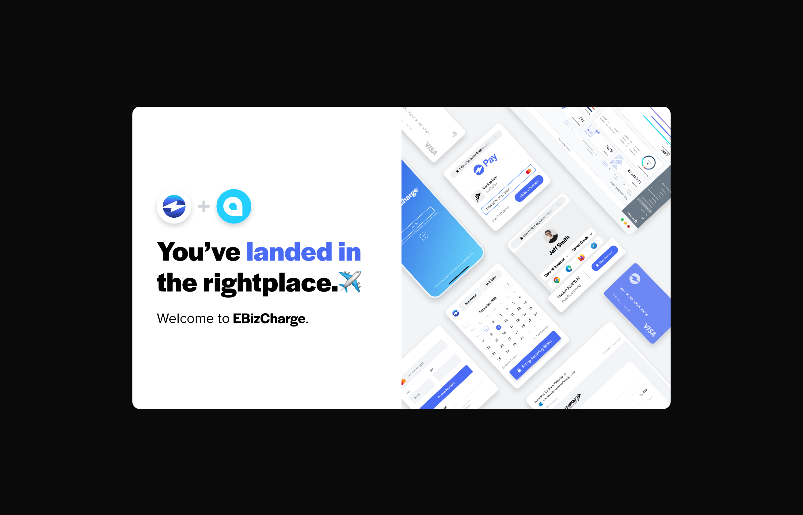 Payment software pitch deck design for EBizCharge