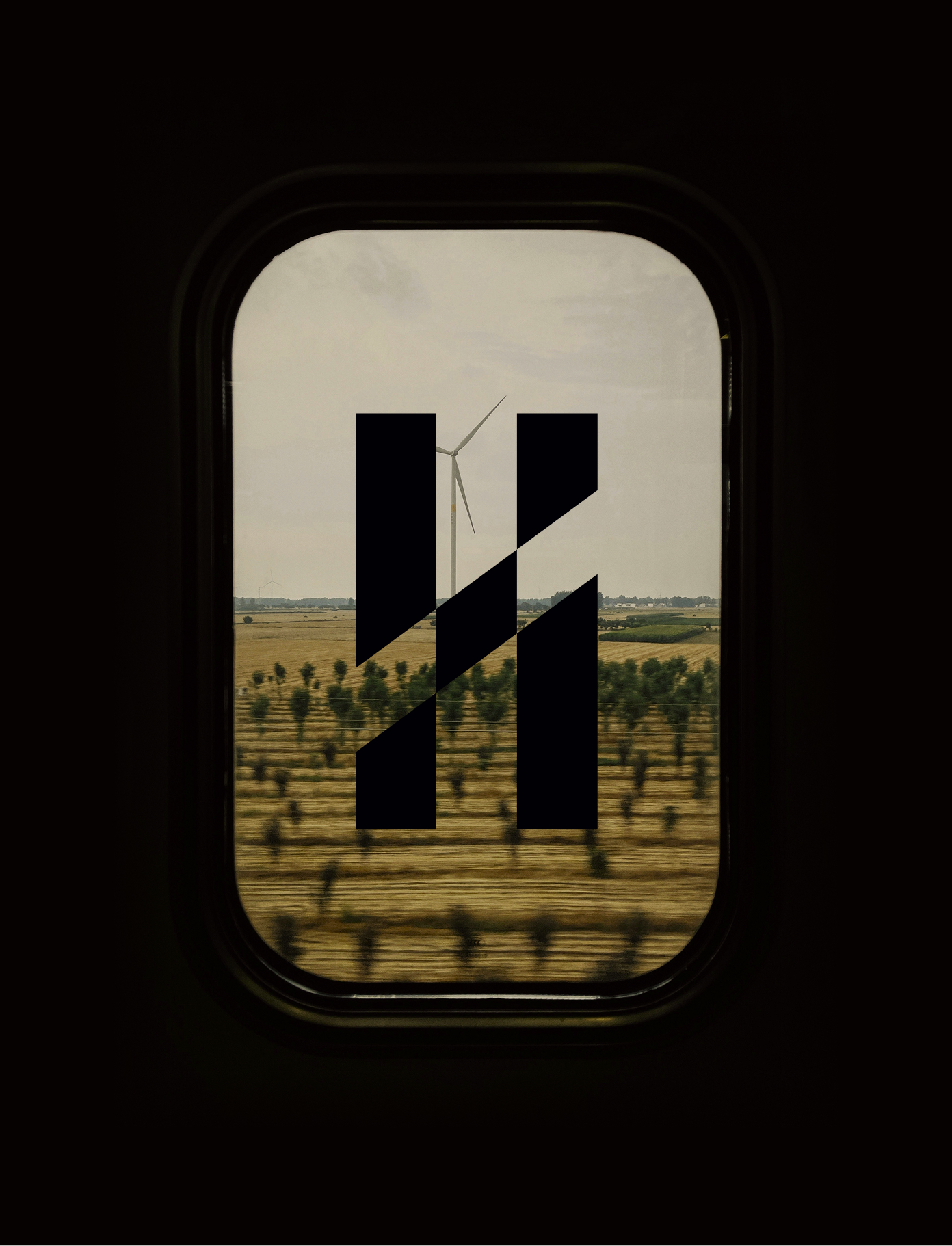 Sleek logo icon for Rayle brand high speed rail service