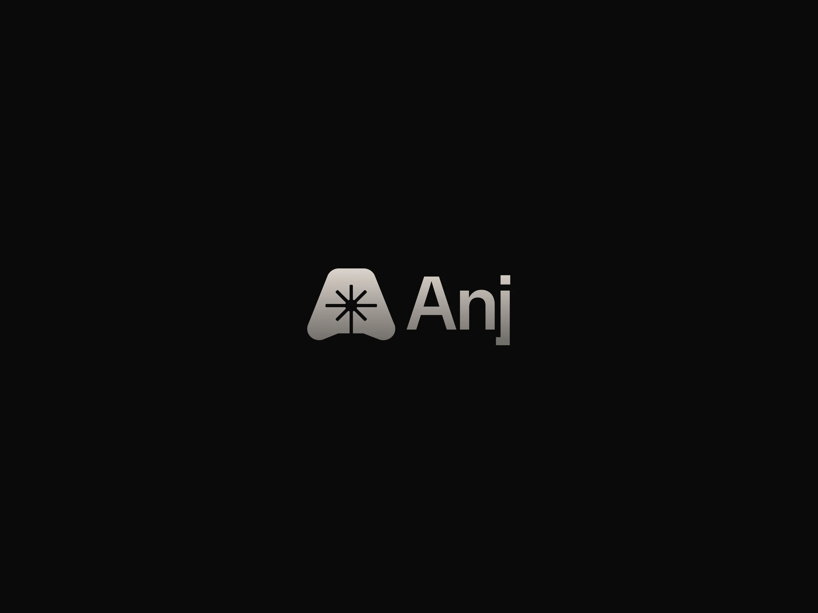 Sleek, minimalist logo design for Onroute's in-platform AI named Anj