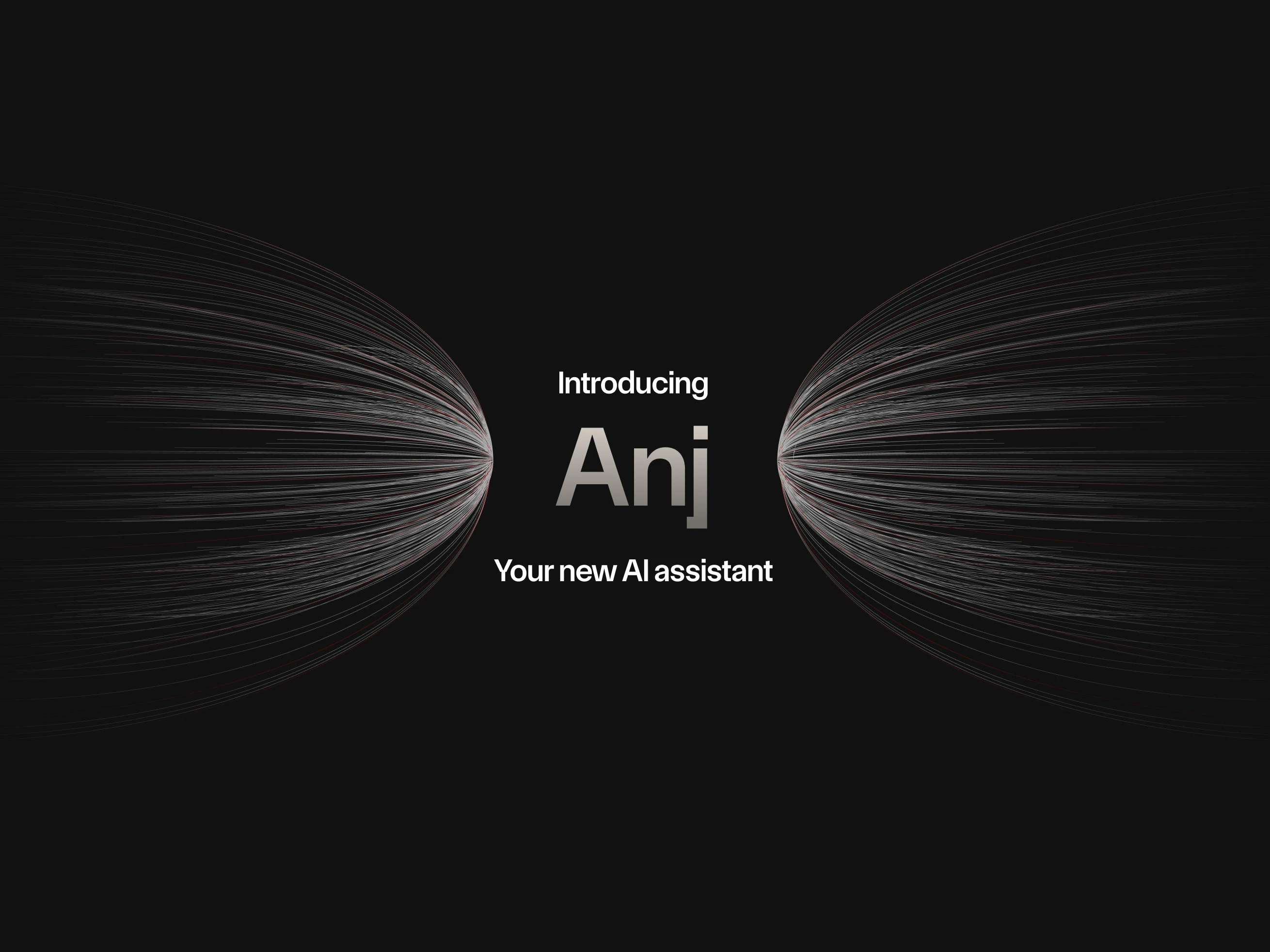 Anj AI logo with vibrant neural-node design