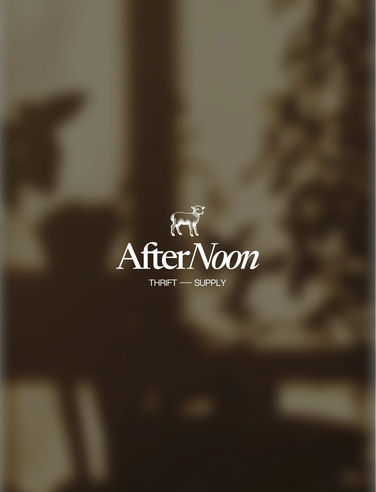 Afternoon fashion logo design on a shadow background