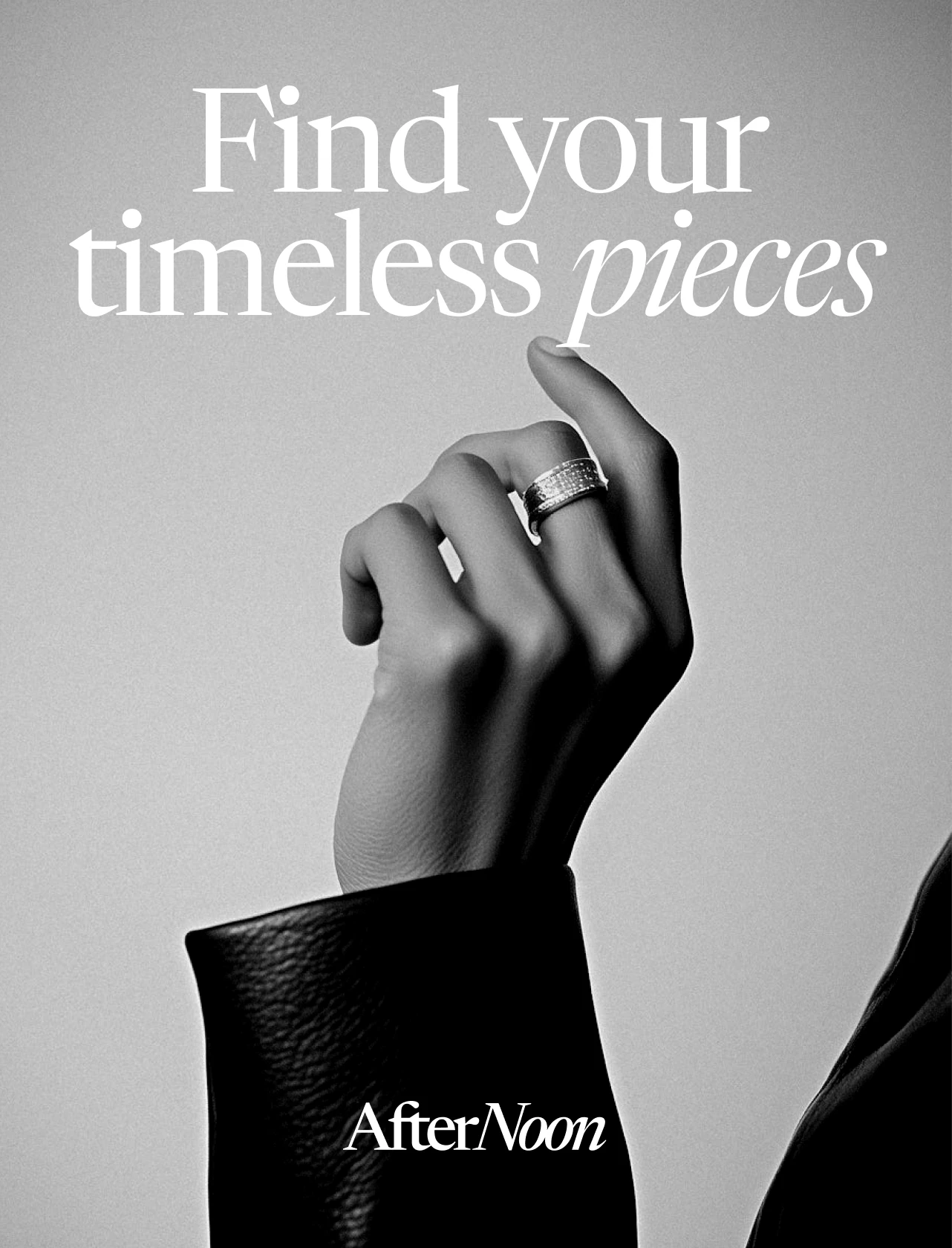 Chic high end poster design for Afternoon women's clothing shop brand identity