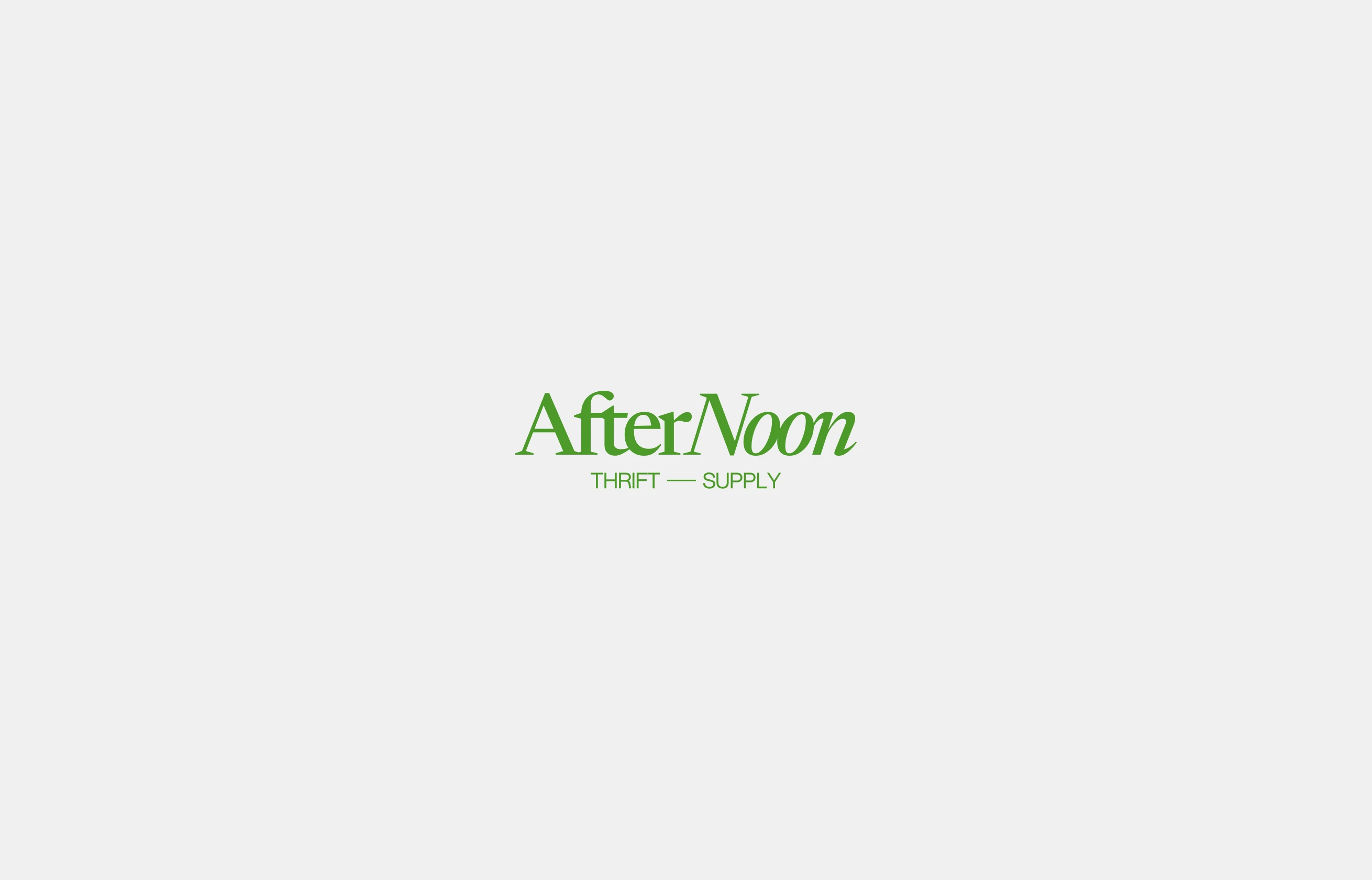 Modern thrift shop logo for Afternoon brand identity