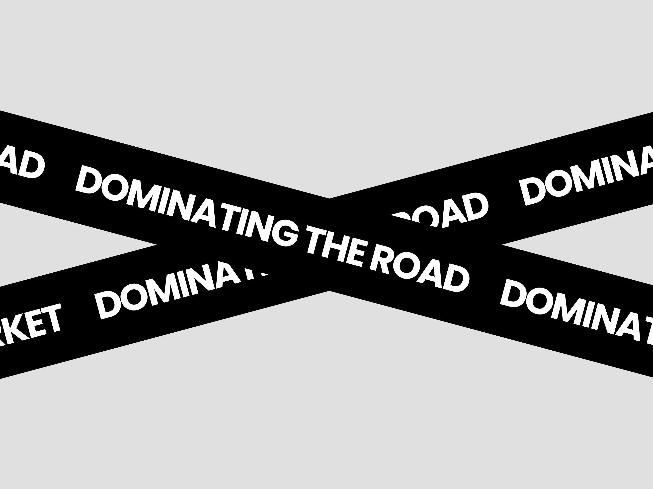 Caution tape web graphic for Dominator industries web design