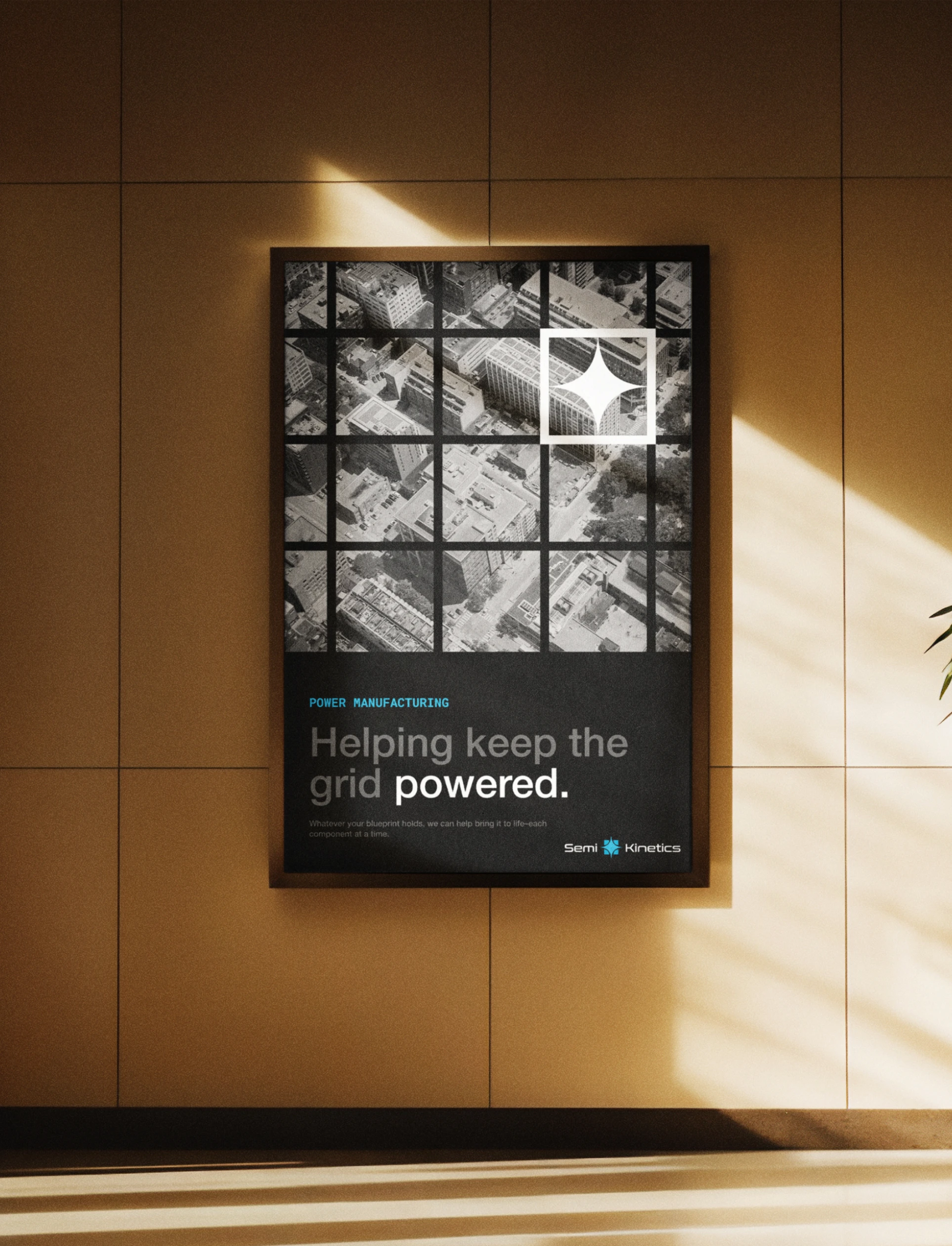 Energy efficiency poster design for Semi-Kinetics manufacturing company