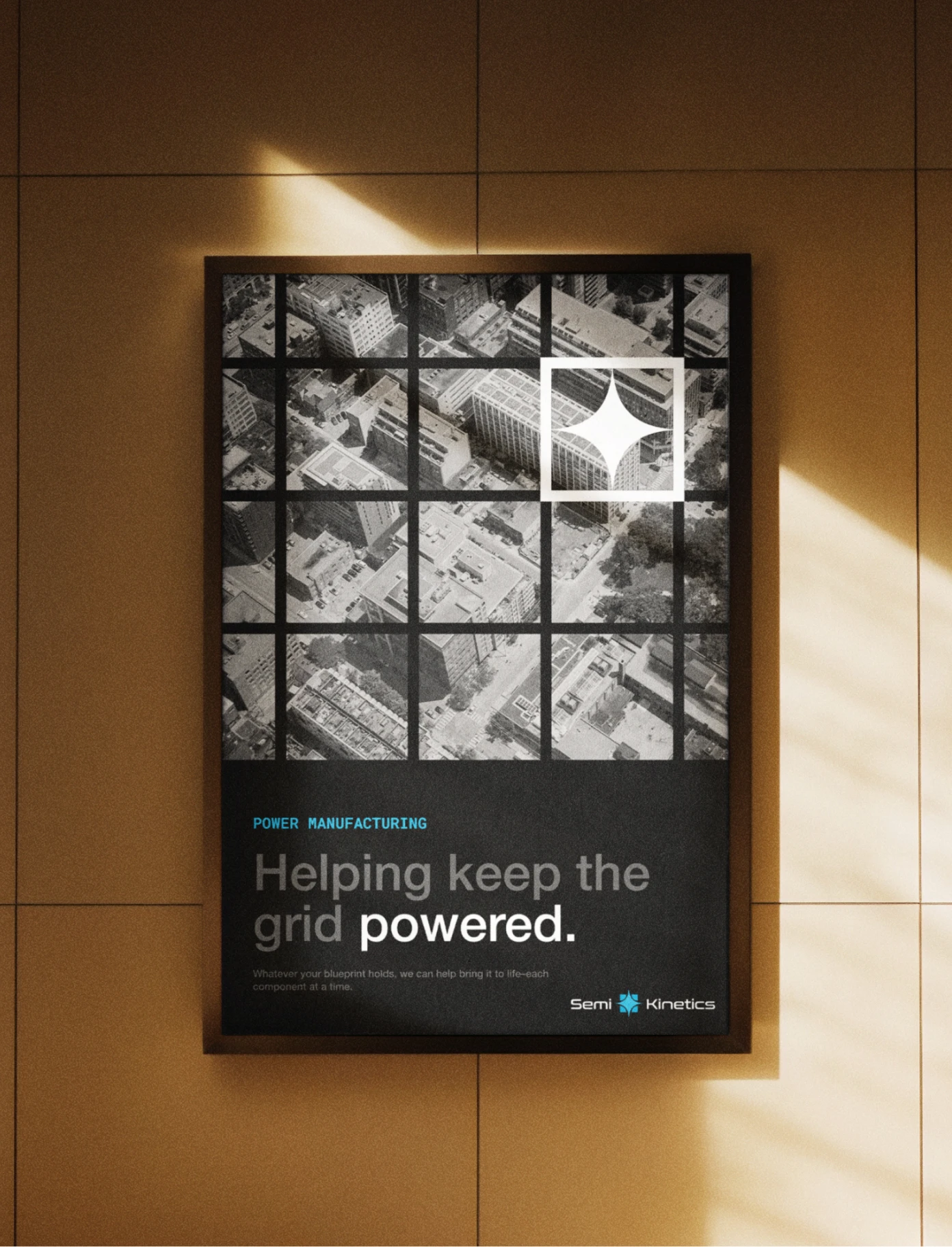 Energy efficiency poster design for Semi-Kinetics manufacturing company