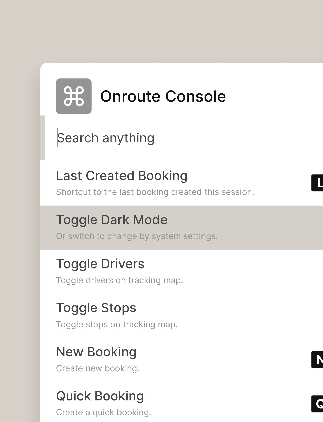 Console command box UI graphic for modern website
