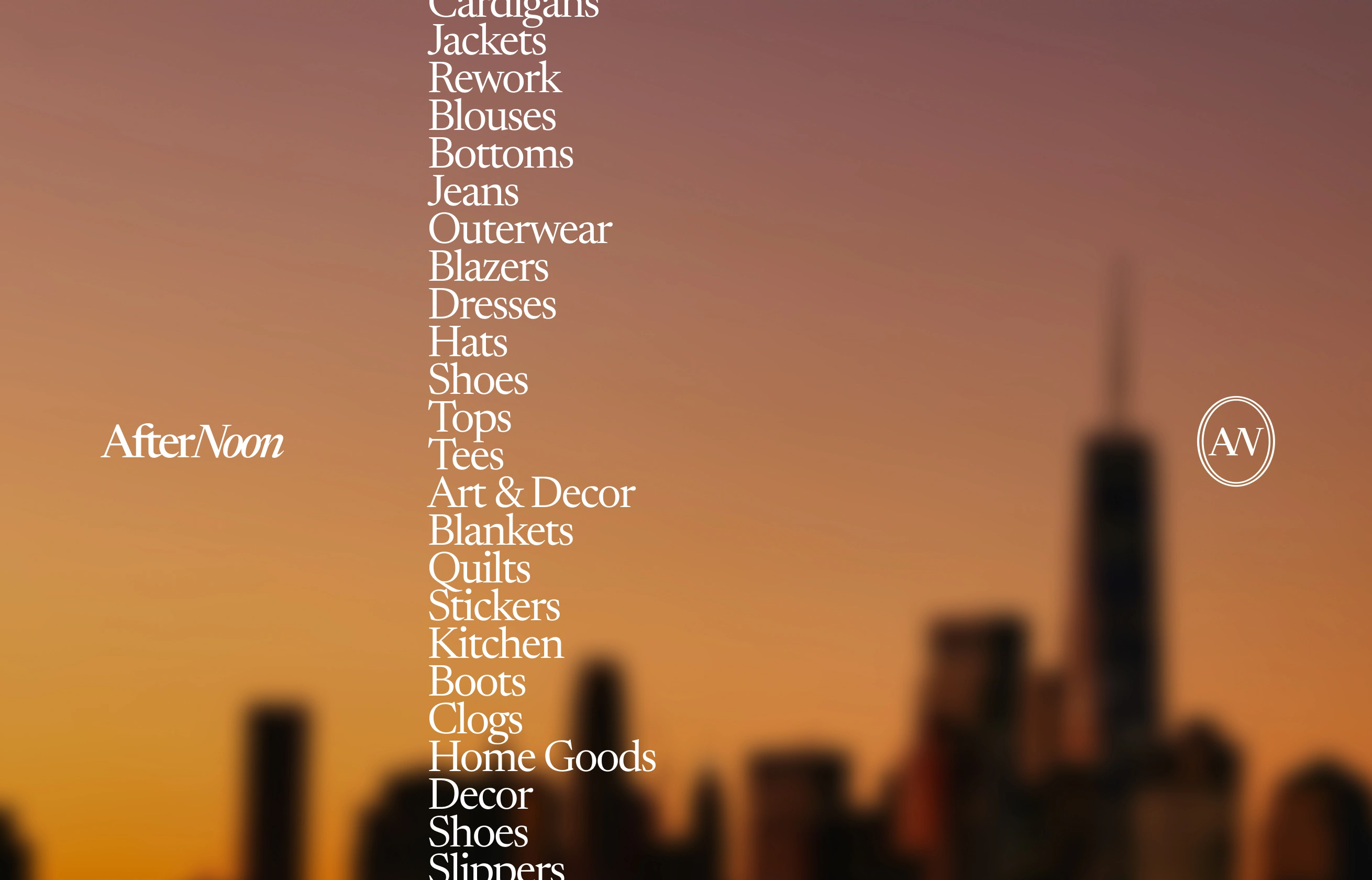 Clothing item poster design for Afternoon thrift supply