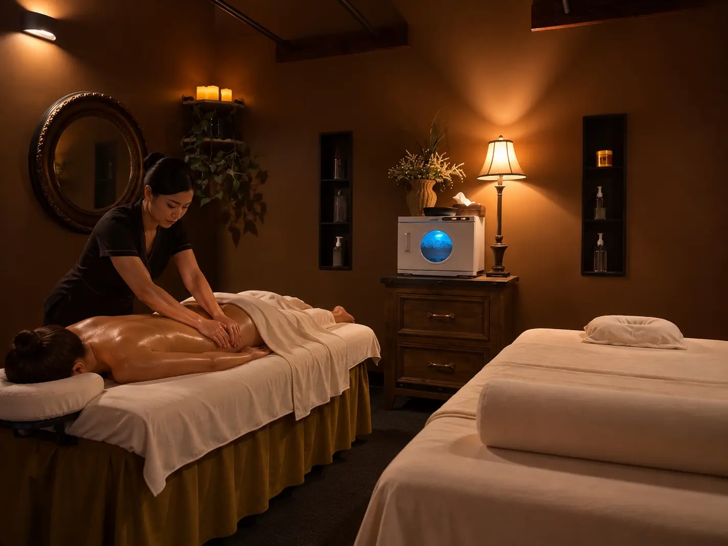 Lomi Lomi massage in a Reflexology Plus treatment room