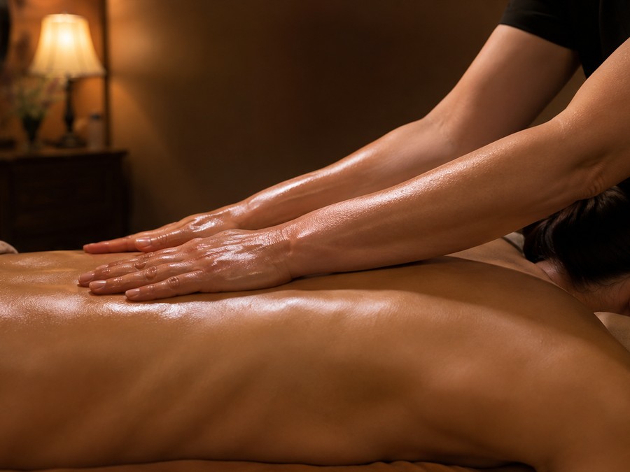 Lomi Lomi massage with flowing forearm and hand techniques at Reflexology Plus