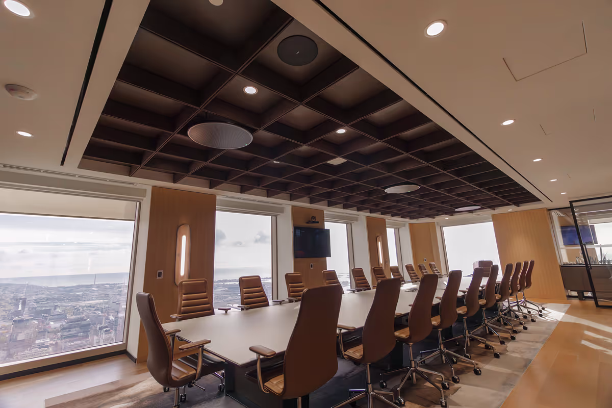 Gemtec custom conference room ceiling project