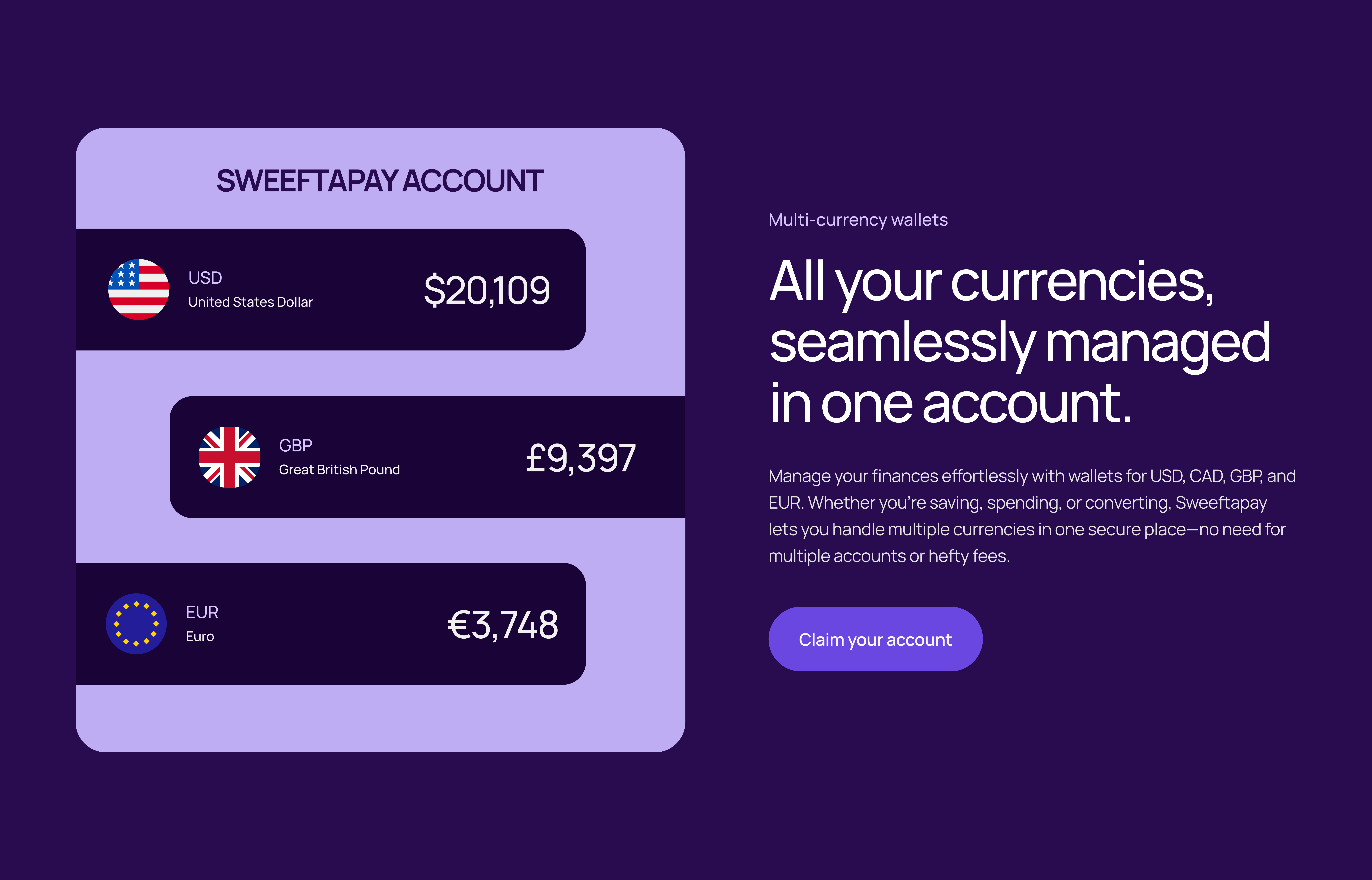 Sweeftapay landing page design by Daniel Pelumi