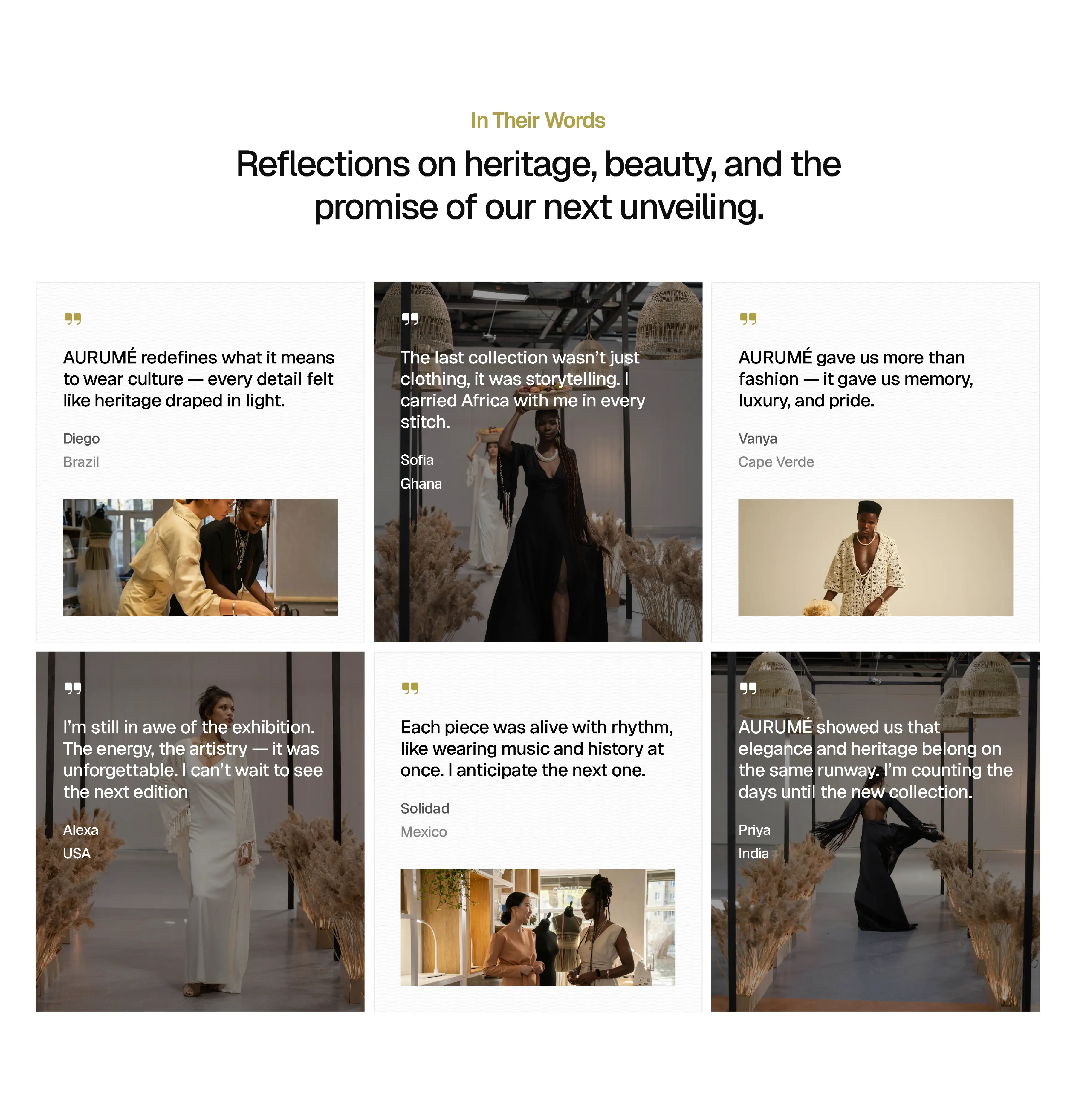 AURUMÉ - Framer Landing Page Design