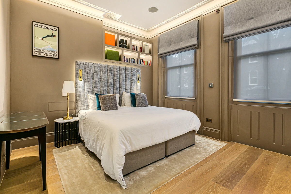 Second bedroom with bespoke details and calming ambiance