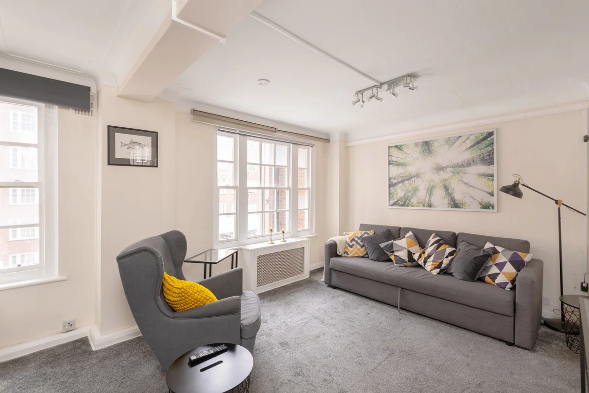 Inviting living area with a contemporary design and cozy layout