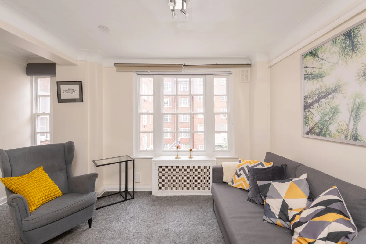 Modern living space ideal for relaxing or entertaining guests