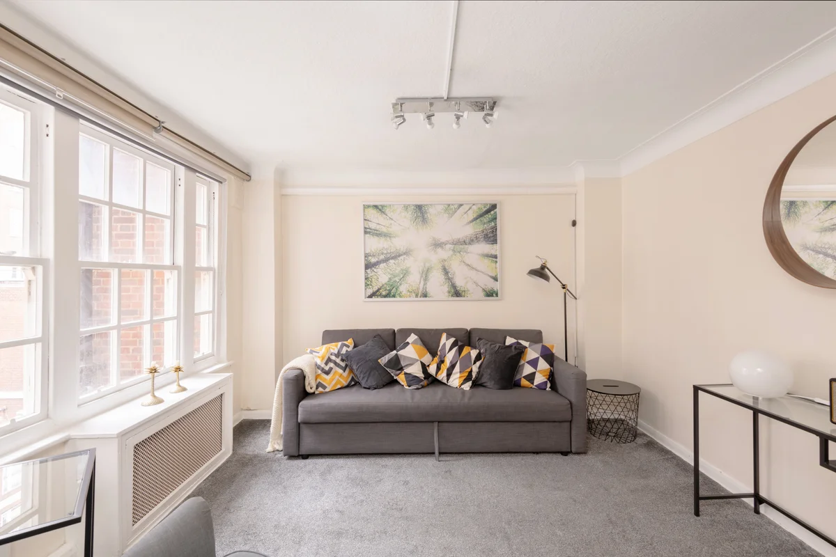 Bright living area with a welcoming atmosphere and tasteful finishes