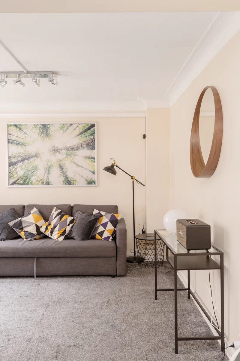 Refined living room with plush seating and neutral tones