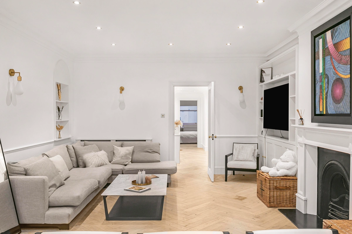 Full overview highlighting the apartment’s elegant interiors