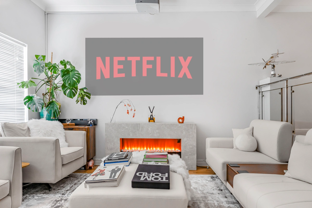 Modern living room featuring plush sofas and ambient lighting
