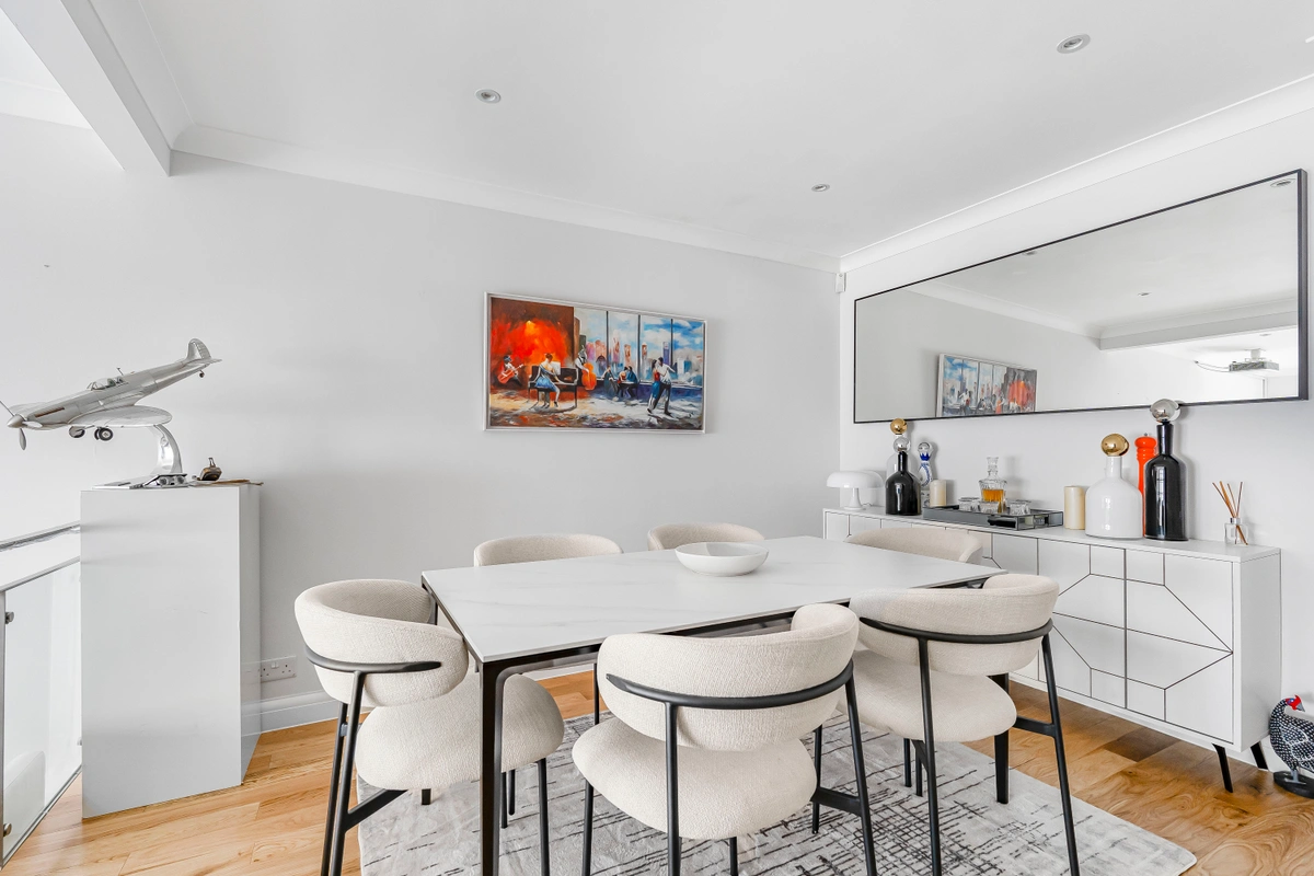 Sophisticated dining table with sleek lines and modern styling